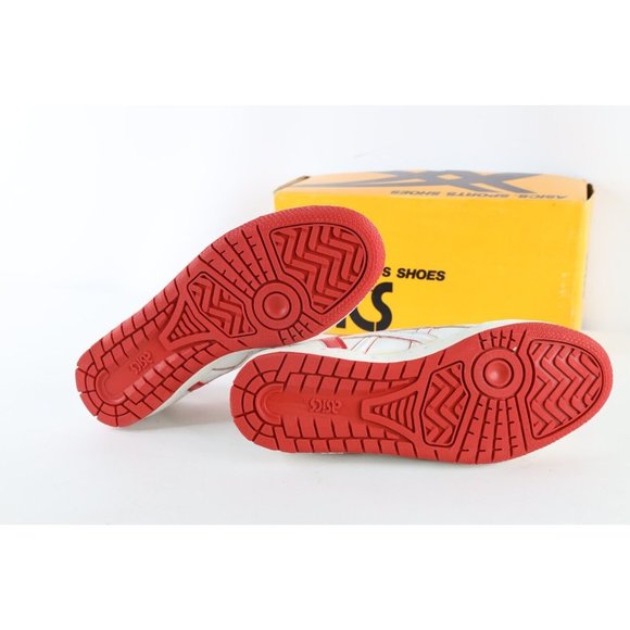 NOS Vintage 90s Asics Mens 11.5 Spell Out Outrage Lo Sneakers Shoes White Red main image 10